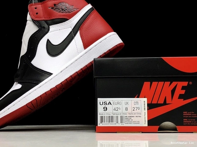 Bmlin shoes 555088-125 Air Black Retro 1 Toe Jordan 0626